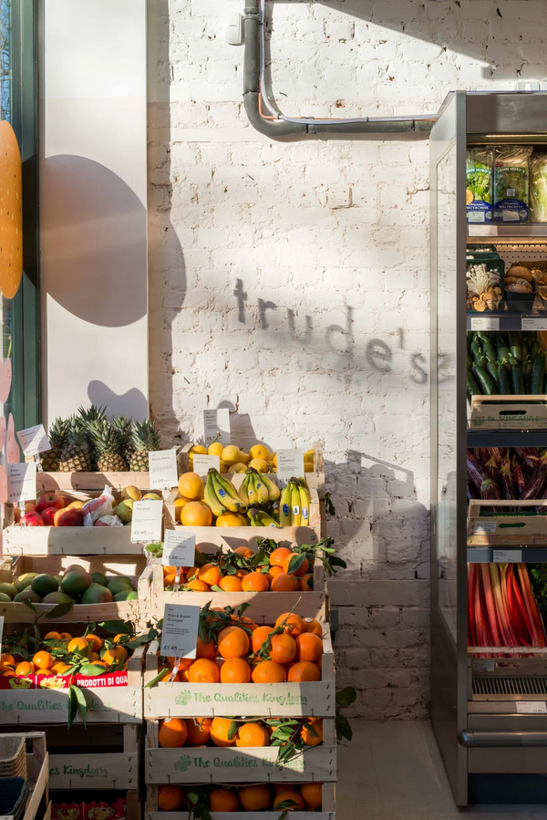 Trude's Grocery fruit display
